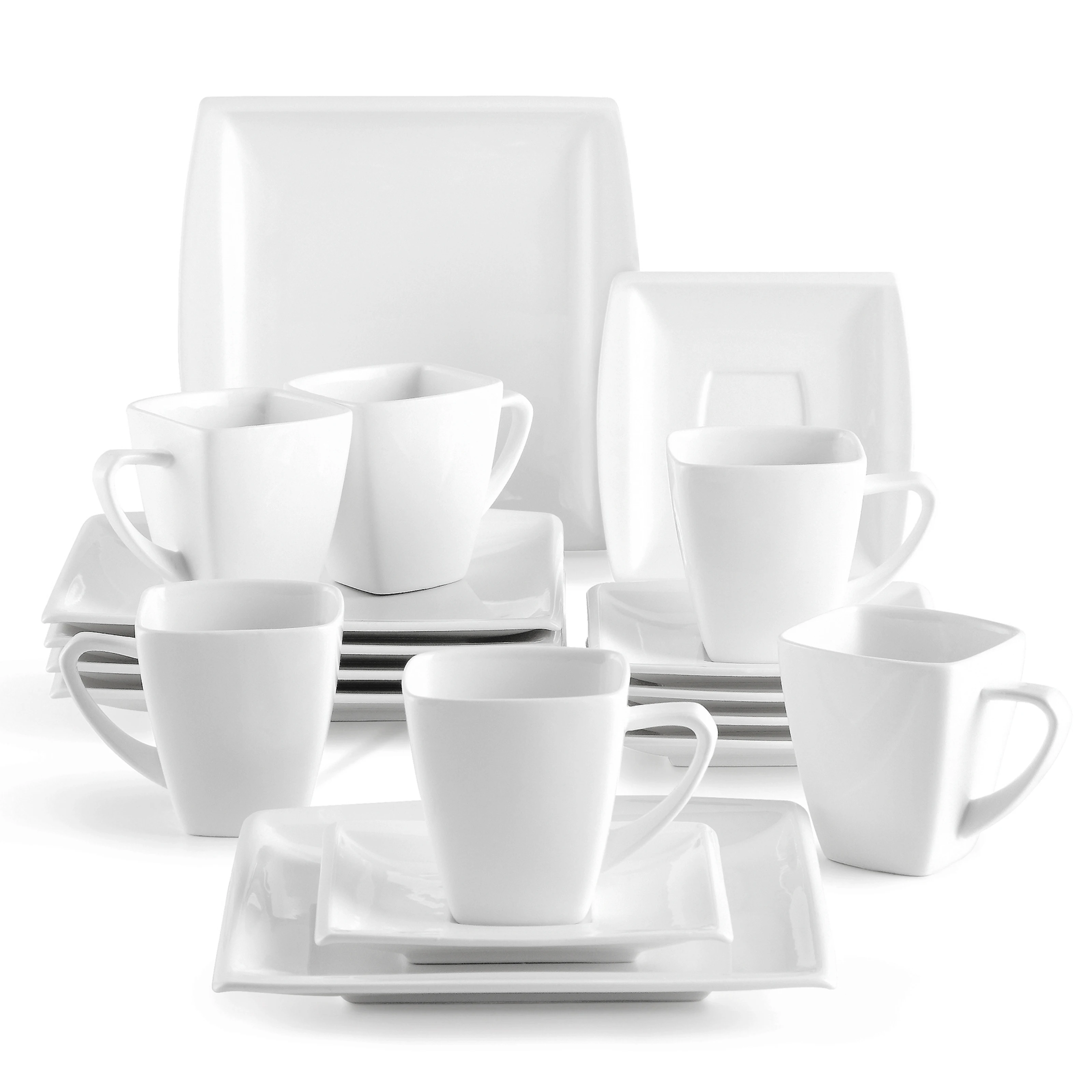 MALACASA Blance 18-Piece White Porcelain Ceramic Coffee Drinkware Sets with Coffee Cups,Saucers and Dessert Plates Service for 6
MALACASA Blance 18-Piece White Porcelain Ceramic Coffee Drinkware Sets with Coffee Cups,Saucers and Dessert Plates Service for 6