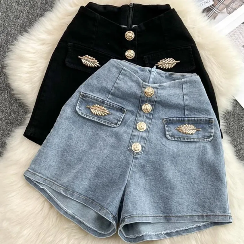 Fashion Single Breasted Summer Wide Leg Denim Shorts Women High Waist Casual 2023
Fashion Single Breasted Summer Wide Leg Denim Shorts Women High Waist Casual 2023