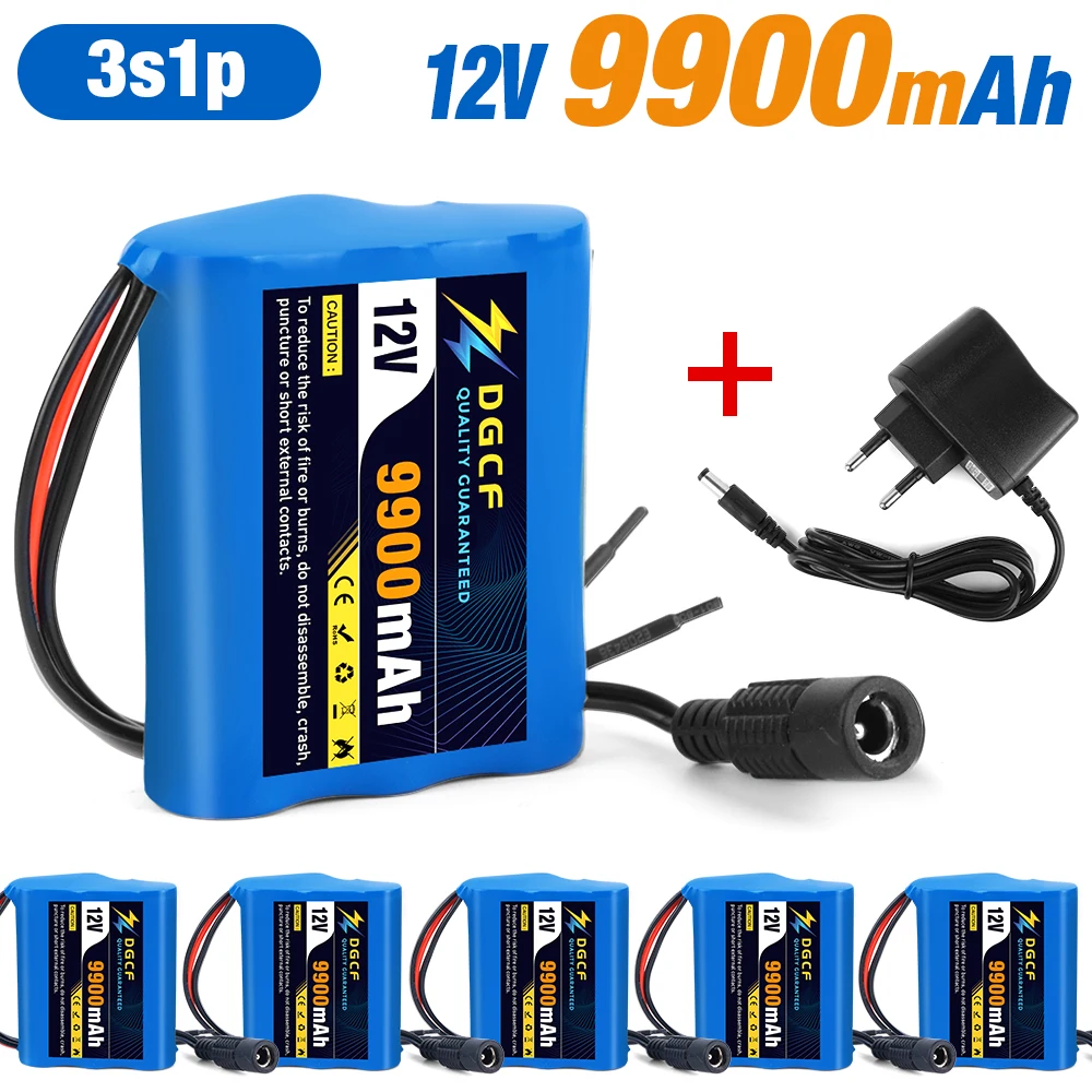 100% New 3S1P Protection Plate12V 9.9Ah Battery Pack 12V 9900mAh 18650 Lithium ion DC 12.6V Super Rechargeable Battery + Charger
100% New 3S1P Protection Plate12V 9.9Ah Battery Pack 12V 9900mAh 18650 Lithium ion DC 12.6V Super Rechargeable Battery + Charger