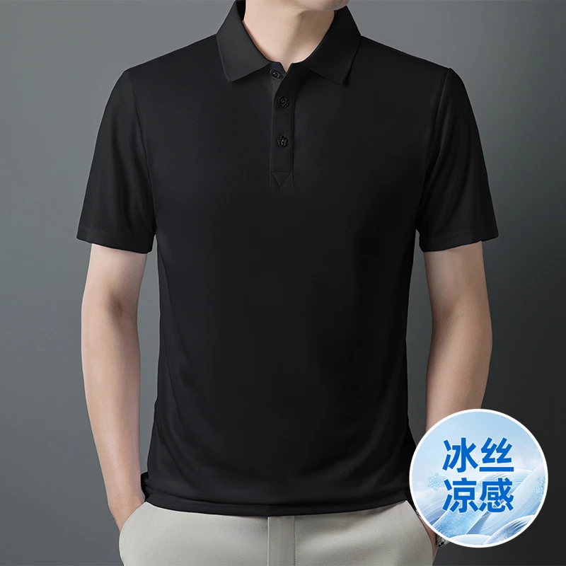 Summer Ice Silk Short Sleeve Polo Shirt Men's Solid Patchwork Lapel Button Fashion Simple Casual Button Slim Versatile Top 2024
Summer Ice Silk Short Sleeve Polo Shirt Men's Solid Patchwork Lapel Button Fashion Simple Casual Button Slim Versatile Top 2024