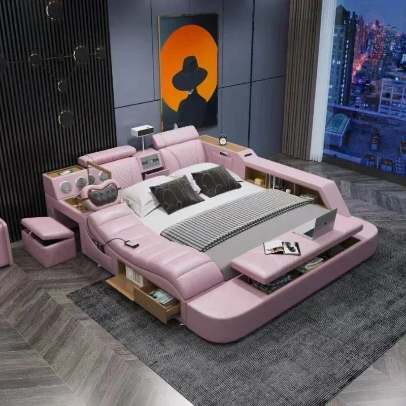 Limlamlim Tech Smart Bed - Genuine Leather Upholstery, Multifunctional Bed Frame, Massage, Speaker, Projector and Air Purifier
Limlamlim Tech Smart Bed - Genuine Leather Upholstery, Multifunctional Bed Frame, Massage, Speaker, Projector and Air Purifier