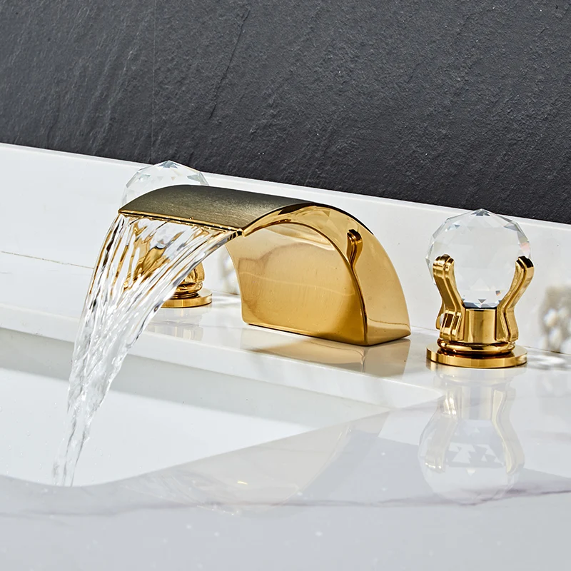 Waterfall type three-hole faucet washbasin basin hand washing washbasin Toilet bathroom three-piece set
Waterfall type three-hole faucet washbasin basin hand washing washbasin Toilet bathroom three-piece set