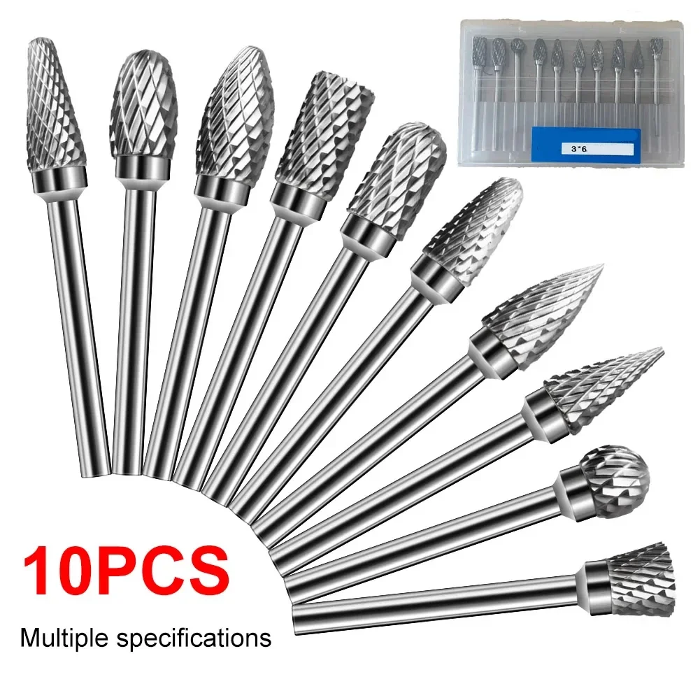 10/1pcs 3mm Shank Drawing Tungsten Carbide Milling Cutter Rotary Tool Burr Double Diamond-Cut Rotary Dremel Electric Grinding
10/1pcs 3mm Shank Drawing Tungsten Carbide Milling Cutter Rotary Tool Burr Double Diamond-Cut Rotary Dremel Electric Grinding