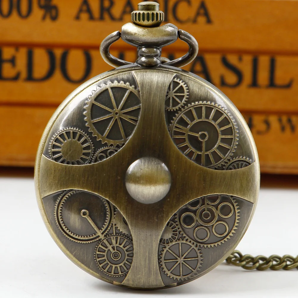 

Vintage Creative Quartz Pocket Watch Steampunk Men's and Children's Necklace Gift Dropshipping reloj de bolsillo hombre