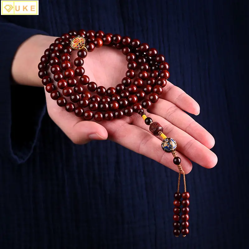 108 буддийские бусины в китайском стиле из красного сандалового дерева с маленькими листьями, ручная цепочка, Лаковое дерево, браслет, ожерелье, четки, бусины для мужчин и женщин
108 буддийские бусины в китайском стиле из красного сандалового дерева с маленькими листьями, ручная цепочка, Лаковое дерево, браслет, ожерелье, четки, бусины для мужчин и женщин