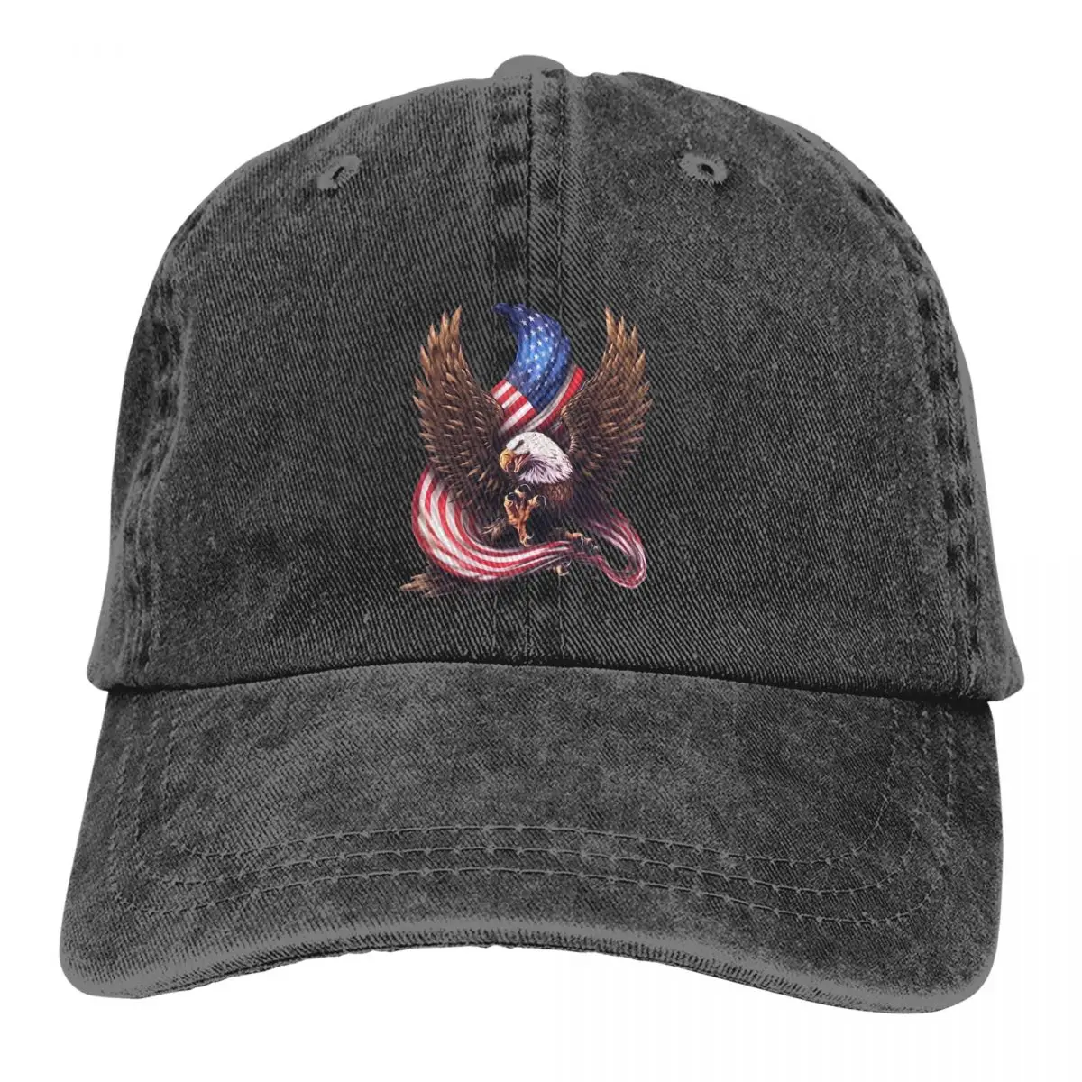 

American Eagle Multicolor Hat Peaked Women's Cap Flag Bald Personalized Visor Protection Hats
