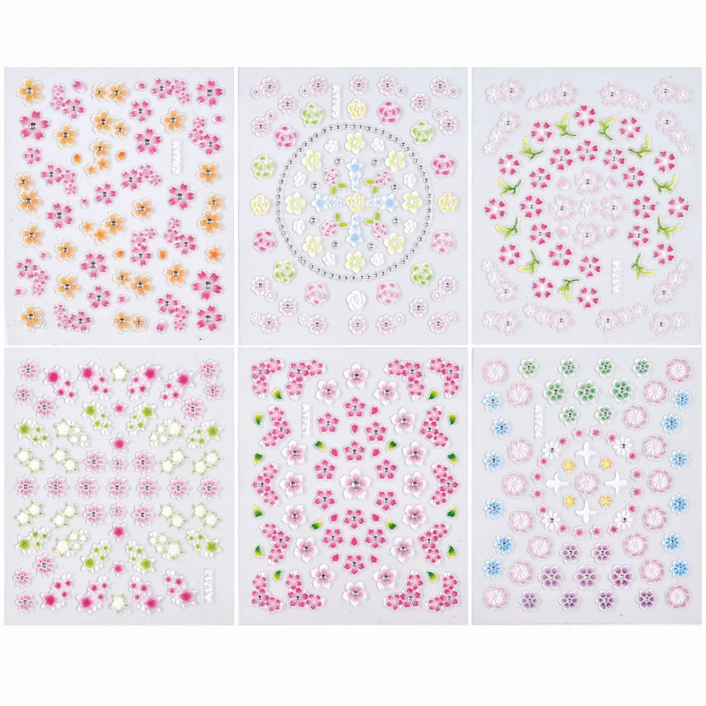 6 листов, прозрачные наклейки для ногтей с цветами и жемчугом
6 листов, прозрачные наклейки для ногтей с цветами и жемчугом