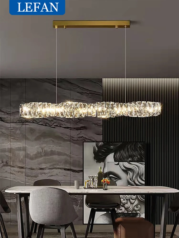 Modern Rectangle Crystal Chandeliers for Living Room Kitchen Long Desk Table Pendant Lights Design Hanging Lamp Fixtures Light
Modern Rectangle Crystal Chandeliers for Living Room Kitchen Long Desk Table Pendant Lights Design Hanging Lamp Fixtures Light