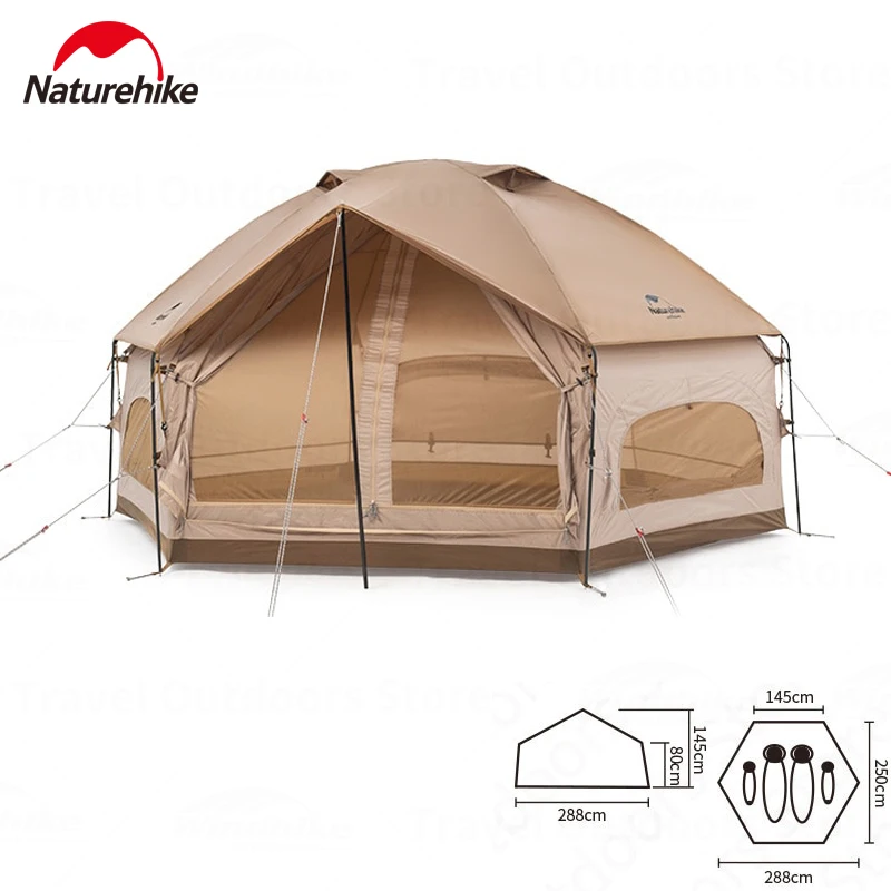 Naturehike MG 5.5KG Outdoor Camping Portable Hexagon Tent 3-4 Persons 210T Waterproof PU3000mm 3 Window Large Space Family Tent
Naturehike MG 5.5KG Outdoor Camping Portable Hexagon Tent 3-4 Persons 210T Waterproof PU3000mm 3 Window Large Space Family Tent