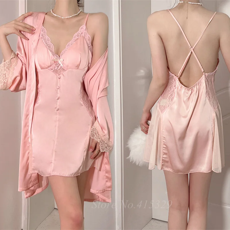 Женская ночная рубашка с открытой спиной, Сексуальная кружевная домашняя одежда в стиле пэчворк, мини-банный халат на бретелях-спагетти с кружевными рукавами, нижнее белье
Женская ночная рубашка с открытой спиной, Сексуальная кружевная домашняя одежда в стиле пэчворк, мини-банный халат на бретелях-спагетти с кружевными рукавами, нижнее белье