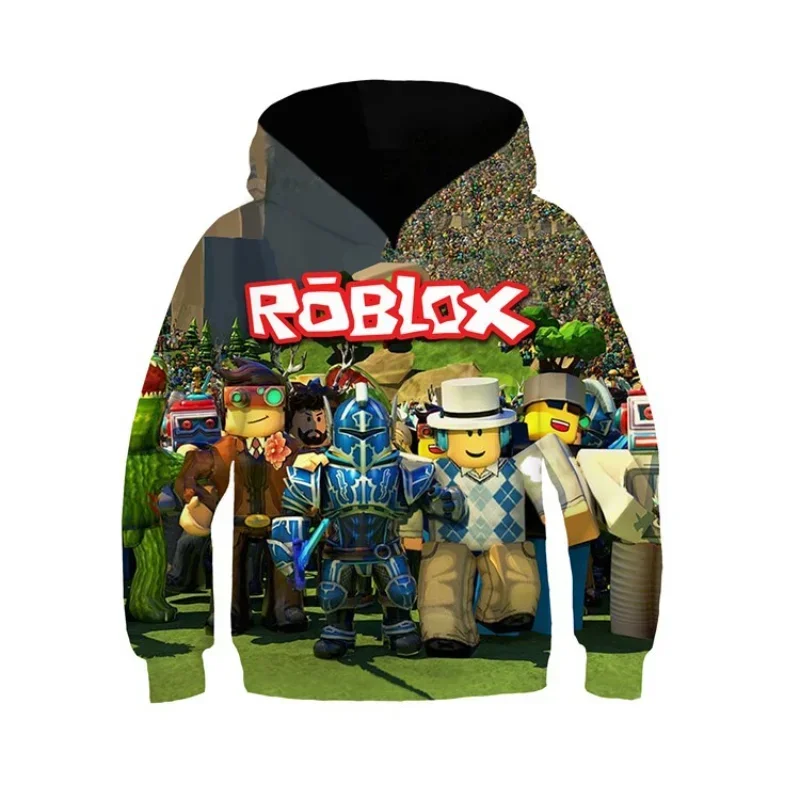 Новинка пуловер Roblox3D с цифровой печатью модный свободный свитер с капюшоном Детский свитер для учащихся начальной и средней школы 
Новинка пуловер Roblox3D с цифровой печатью модный свободный свитер с капюшоном Детский свитер для учащихся начальной и средней школы