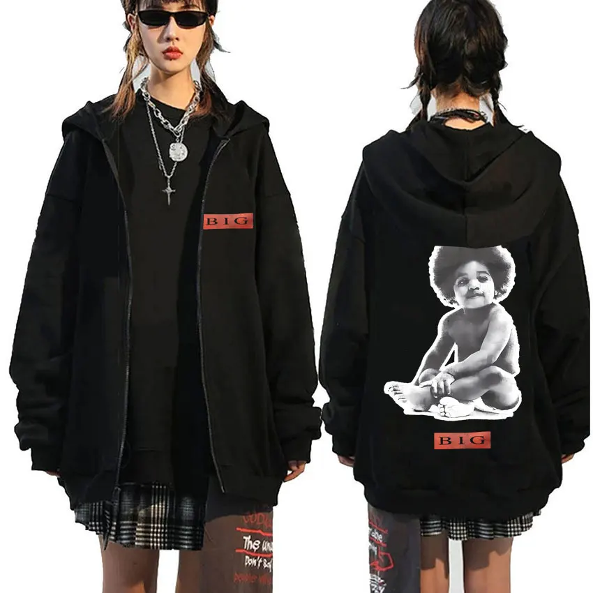 Rapper The Notorious Big Poppa Graphic Zipper Hoodie Men's Vintage Oversized Zip Up Jacket Biggie Smalls Men Hip Hop Sweatshirt
Rapper The Notorious Big Poppa Graphic Zipper Hoodie Men's Vintage Oversized Zip Up Jacket Biggie Smalls Men Hip Hop Sweatshirt