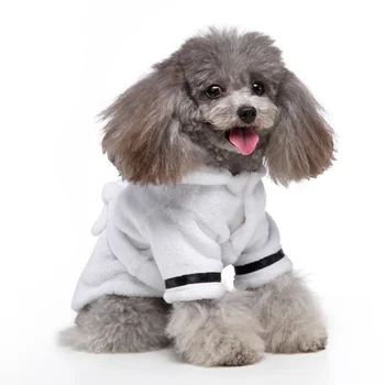 Pet Dog Bathrobe Drying Coat Clothes Hooded Thickened Luxury Super Absorbent Dog Towel Puppy Shower Gown Pet Accessories