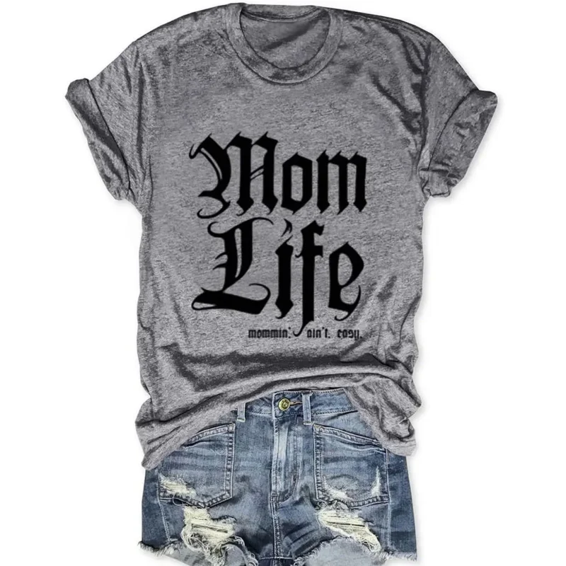 Женские рубашки Mom Life с забавными надписями, футболка с коротким рукавом и графическим принтом, выходные свободные облегающие Топы
Женские рубашки Mom Life с забавными надписями, футболка с коротким рукавом и графическим принтом, выходные свободные облегающие Топы