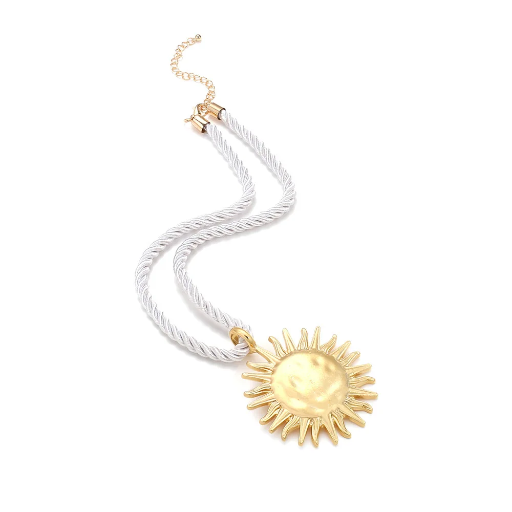 Vintage Metal Sun Flower Pendant Necklace for Women Rope Chain Collar Jewelry Beach Party Fashion Accessories Gift 4 Mallzona S8be424a7d0d1434880b8f8a31370bdcag Vintage Metal Sun Flower Pendant Necklace for Women Rope Chain Collar Jewelry Beach Party Fashion Accessories Gift Mallzona