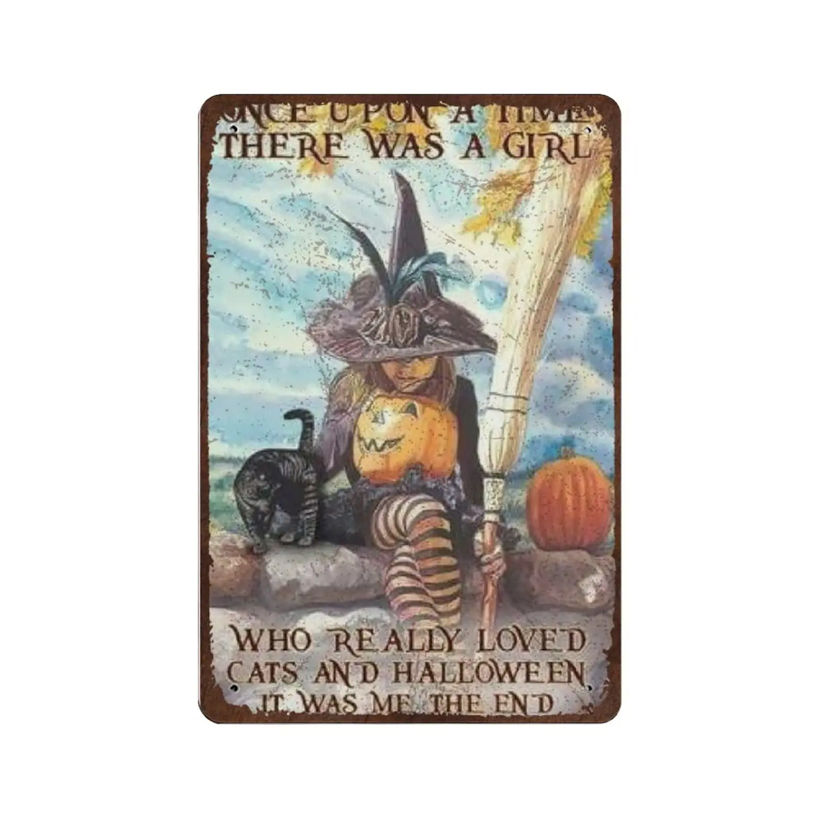 Dreacoss Vintage Tin Sign,Metal Plate Decorative Sign,There was A Girl Who Really Loved Cats and Halloween Tin Sign,Iron Wall Ar
Dreacoss Vintage Tin Sign,Metal Plate Decorative Sign,There was A Girl Who Really Loved Cats and Halloween Tin Sign,Iron Wall Ar