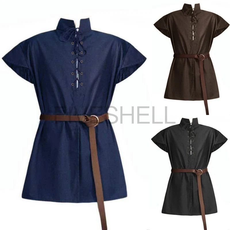 Adult Men Medieval Punk Cosplay Shirt Vintage Renaissance Pirate Viking Knight Costume Nordic Tunic Bandage T-shirt Without Belt
Adult Men Medieval Punk Cosplay Shirt Vintage Renaissance Pirate Viking Knight Costume Nordic Tunic Bandage T-shirt Without Belt
