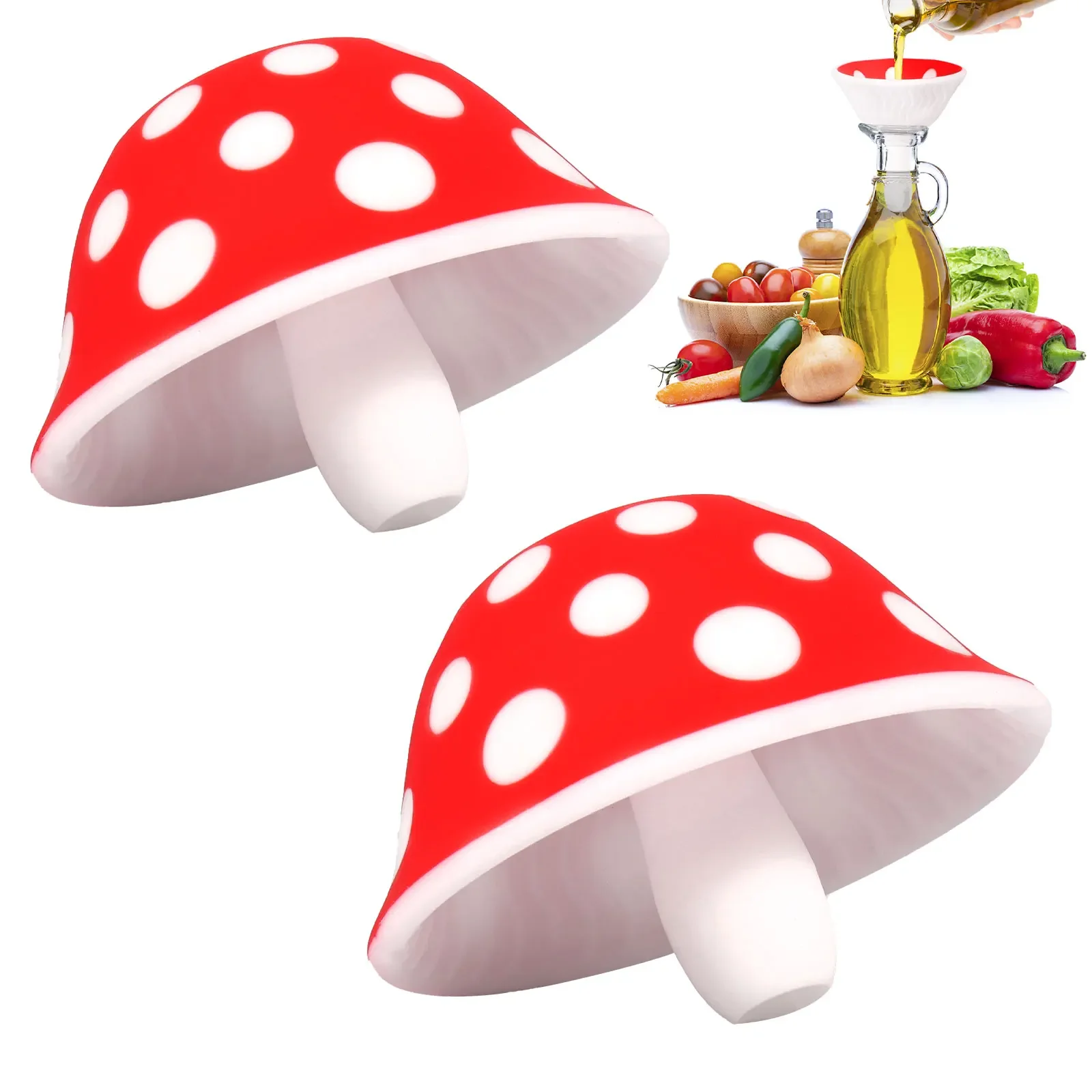 2Pcs Mushroom Small Funnel Food Grade Silicone Funnels Wide Mouth BPA-Free Collapsible Mushroom Liquid Funnel Kitchen Decor
2Pcs Mushroom Small Funnel Food Grade Silicone Funnels Wide Mouth BPA-Free Collapsible Mushroom Liquid Funnel Kitchen Decor