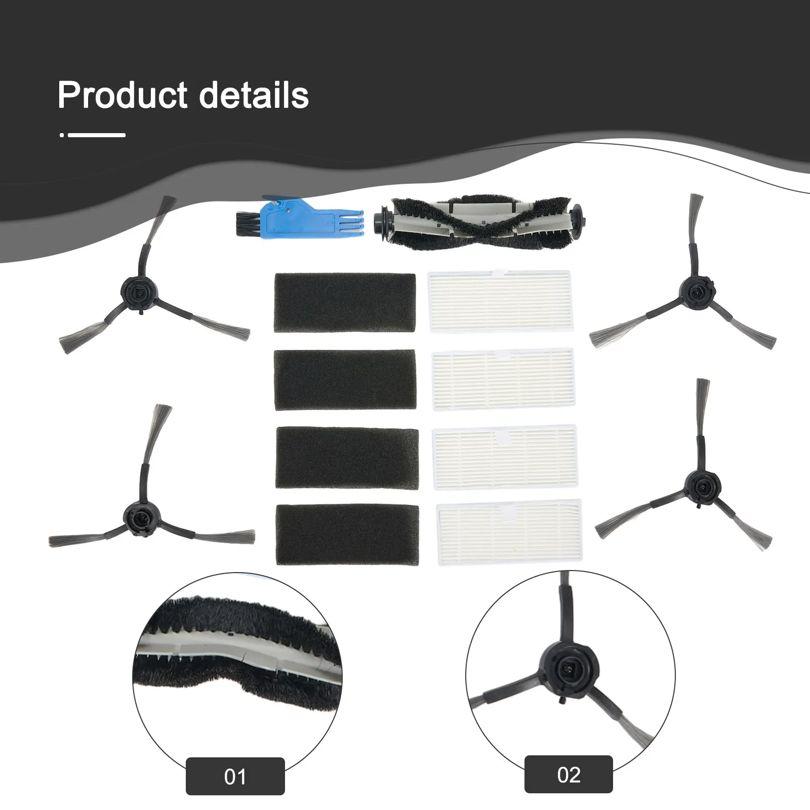 Household Cleaning Side Brushes Roll Brush Cleaning Brush Robot Vacuum Cleaner For Vactidy Nimble T6 Cleaning Parts
Household Cleaning Side Brushes Roll Brush Cleaning Brush Robot Vacuum Cleaner For Vactidy Nimble T6 Cleaning Parts