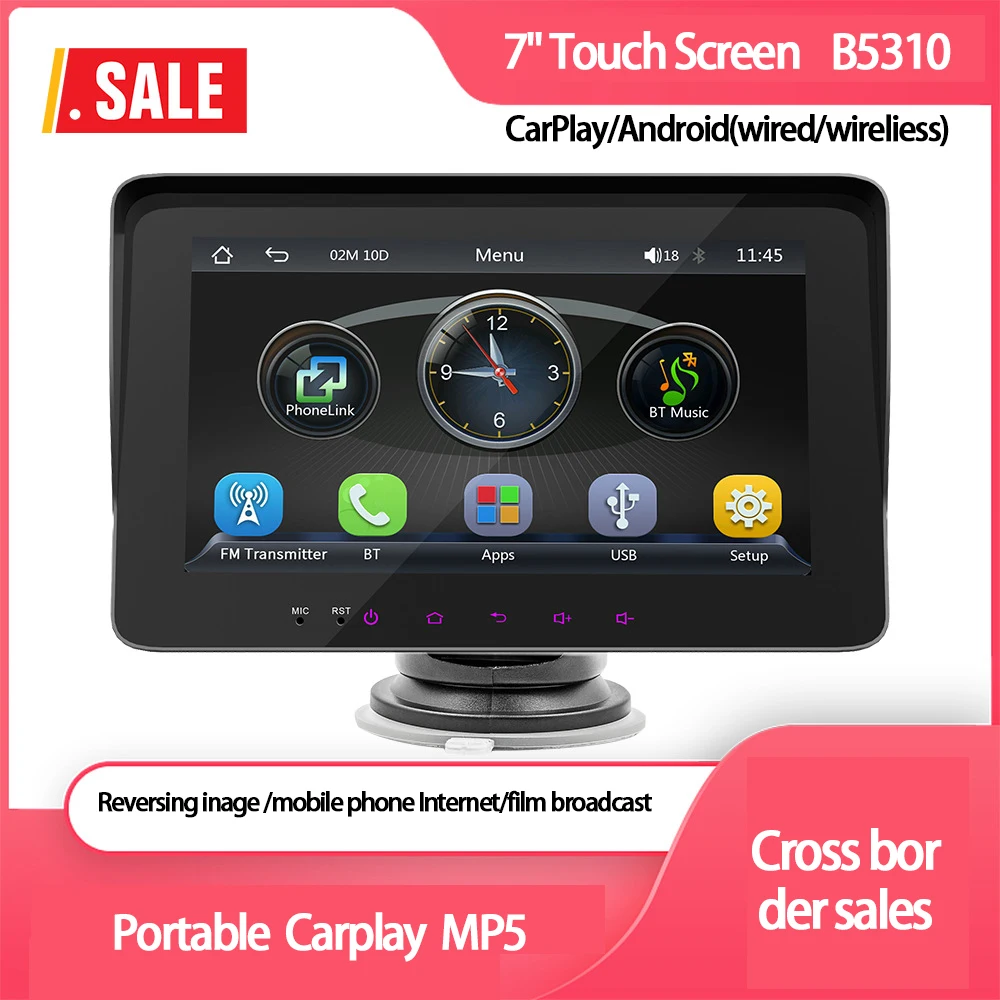 Automotive Multimedia 7" Touch Screen BT Stereo Receiver Portable Monitor Wireless Carplay Android Auto Airplay Car MP5 Player
Automotive Multimedia 7" Touch Screen BT Stereo Receiver Portable Monitor Wireless Carplay Android Auto Airplay Car MP5 Player
