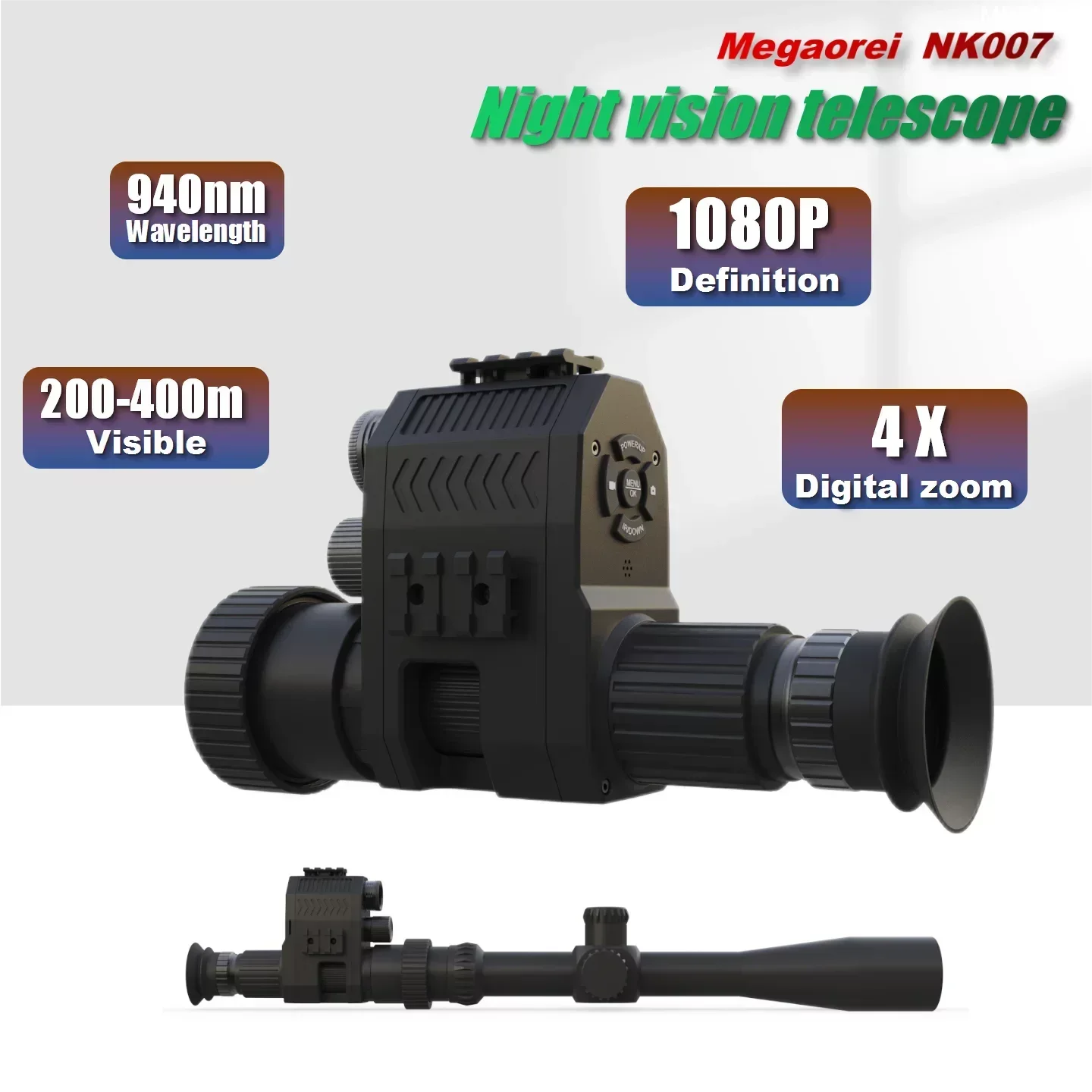 NEW 2024 New 940nm 1080P Laser Infrared Night Vision Monocular Rifle Scope For HuntingNV
NEW 2024 New 940nm 1080P Laser Infrared Night Vision Monocular Rifle Scope For HuntingNV