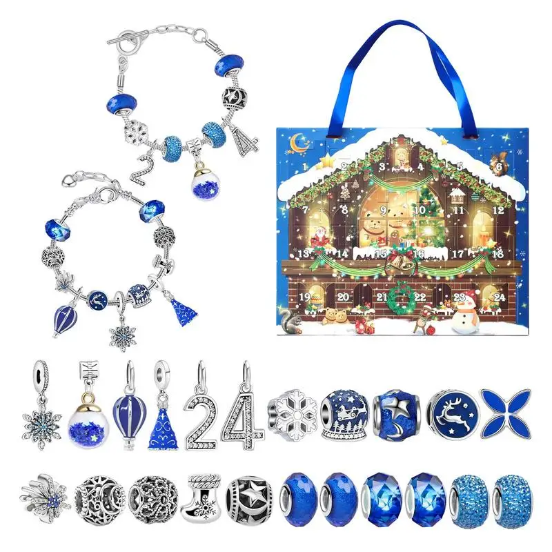 24 Days DIY Advent Calendar Jewelry Gift Box Blue Jewelry Bracelets Set For Girls Kids 2024 Countdown Christmas Advent Calendar
24 Days DIY Advent Calendar Jewelry Gift Box Blue Jewelry Bracelets Set For Girls Kids 2024 Countdown Christmas Advent Calendar