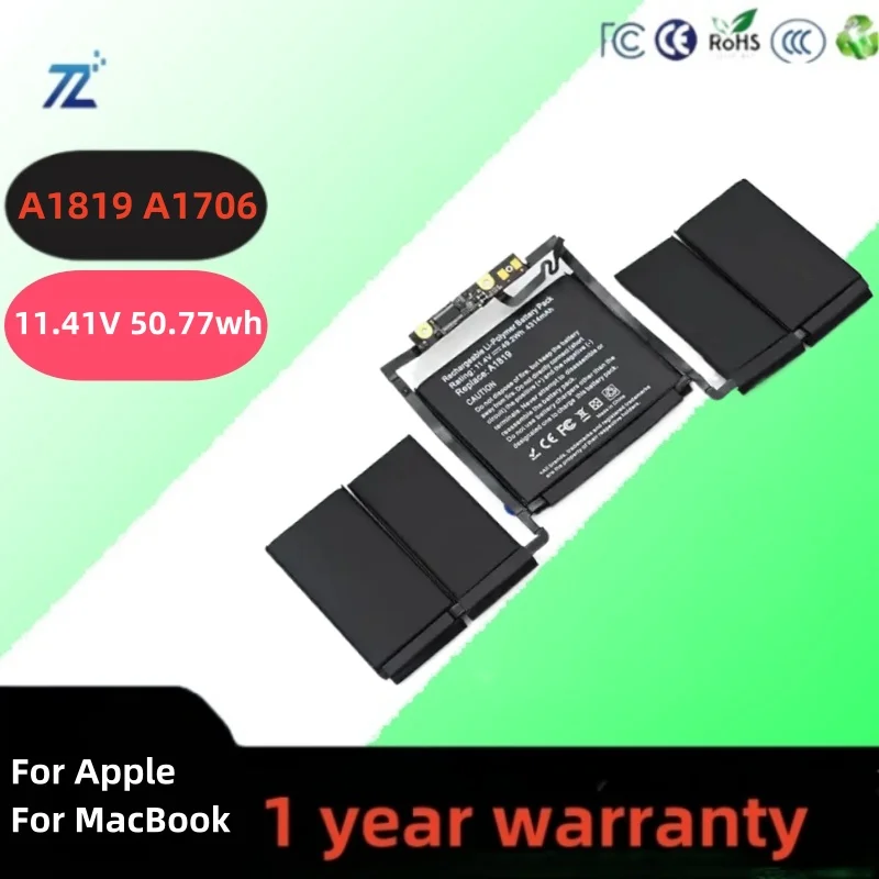 

Original 2016year 13-inch notebook battery a1819 maximum capacity 4450mAh suitable for A1706 notebook