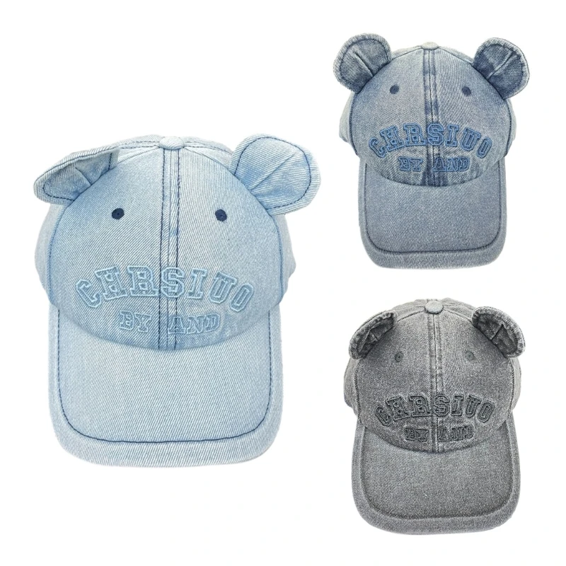 

Бейсбольные кепки с защитой от УФ-излучения, 3D декор в виде медвежьих ушей, бейсбольная кепка для путешествий, взрослых, шапка