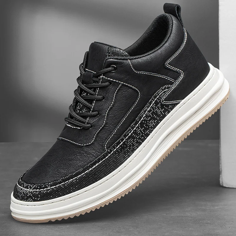 Sneakers Man Elevator Shoes Height Increase Shoes for Men Insoles 8CM Casual Gene Leather Sports Heightening Shoes Tall Shoes 
Sneakers Man Elevator Shoes Height Increase Shoes for Men Insoles 8CM Casual Gene Leather Sports Heightening Shoes Tall Shoes