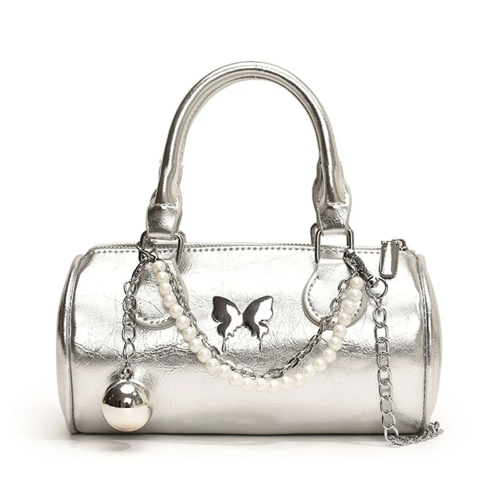 Barrel Shaped Crossbody Bag Butterfly Shoulder Purse PU Leather Top Handle Bag with Chain Strap for Women Girls
Barrel Shaped Crossbody Bag Butterfly Shoulder Purse PU Leather Top Handle Bag with Chain Strap for Women Girls
