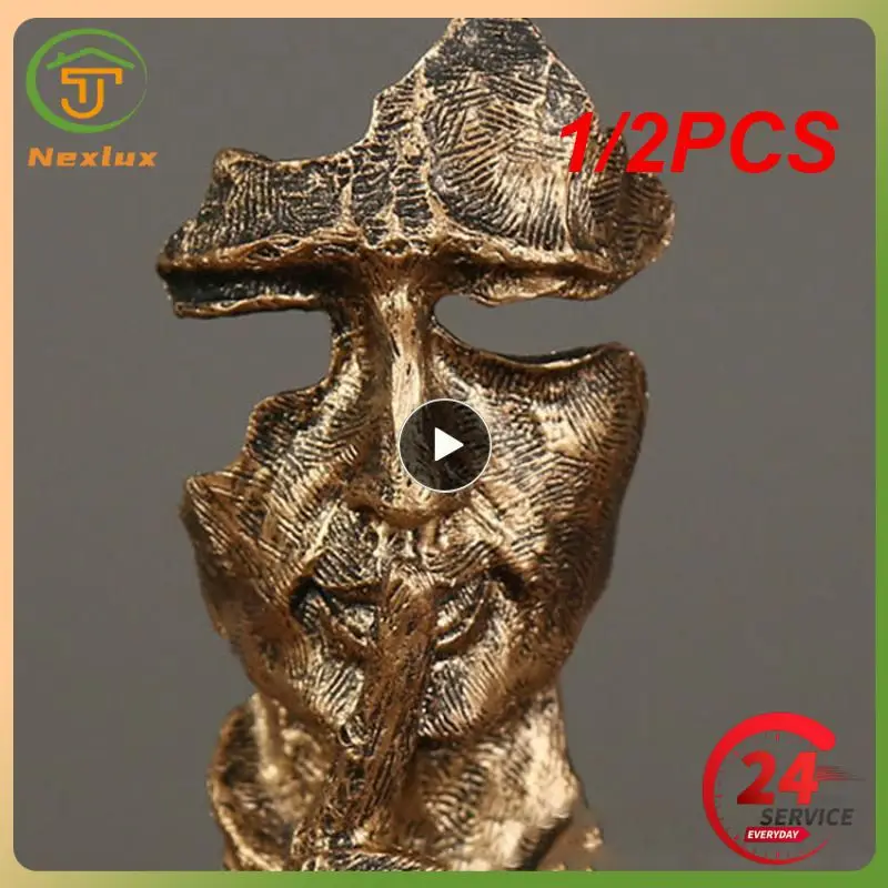 1/2 шт. Скандинавская винтажная Бесшумная золотая статуя из смолы, скульптуры, статуэтки, домашний декор, полимерное ремесло, офисное украшение, современное искусство
1/2 шт. Скандинавская винтажная Бесшумная золотая статуя из смолы, скульптуры, статуэтки, домашний декор, полимерное ремесло, офисное украшение, современное искусство