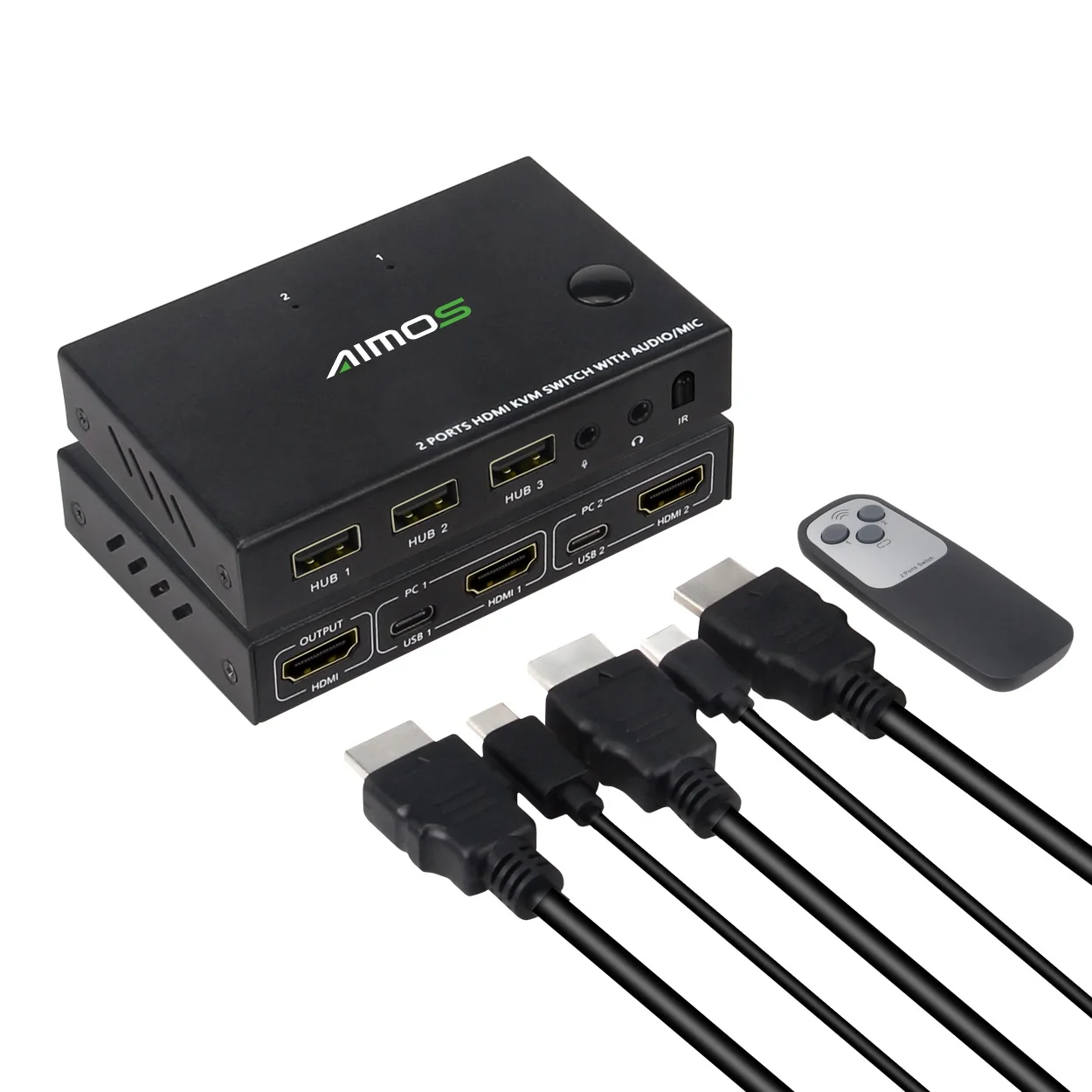 HDMI kvm-переключатель AM-KVM201-CM 2-в-1 HDMI/USB KVM-переключатель с поддержкой HD 2K * 4K 2 узлов