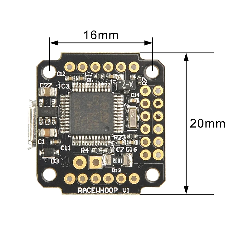 

16X16mm PIKO BLX MPU6000 F3 1-2S Micro Brushless Flight Controller Racewhoop-V1 1.5A 5V BEC PDB Current Sensor for FPV Tinywhoop