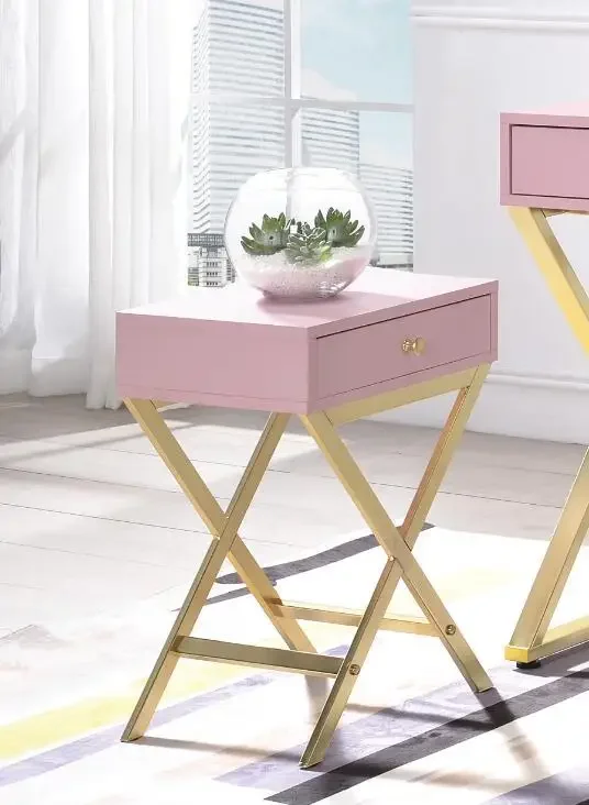 Elegant Pink and Gold ACME Coleen Side Table with Stylish Design for Modern Home Decor 82698
Elegant Pink and Gold ACME Coleen Side Table with Stylish Design for Modern Home Decor 82698