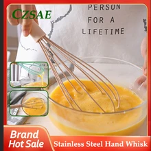 Stainless Steel Kitchen Manual Whisk PP Handle Dough Mixer Handheld Silicone Whipping Creamer Home Small Baking Tools