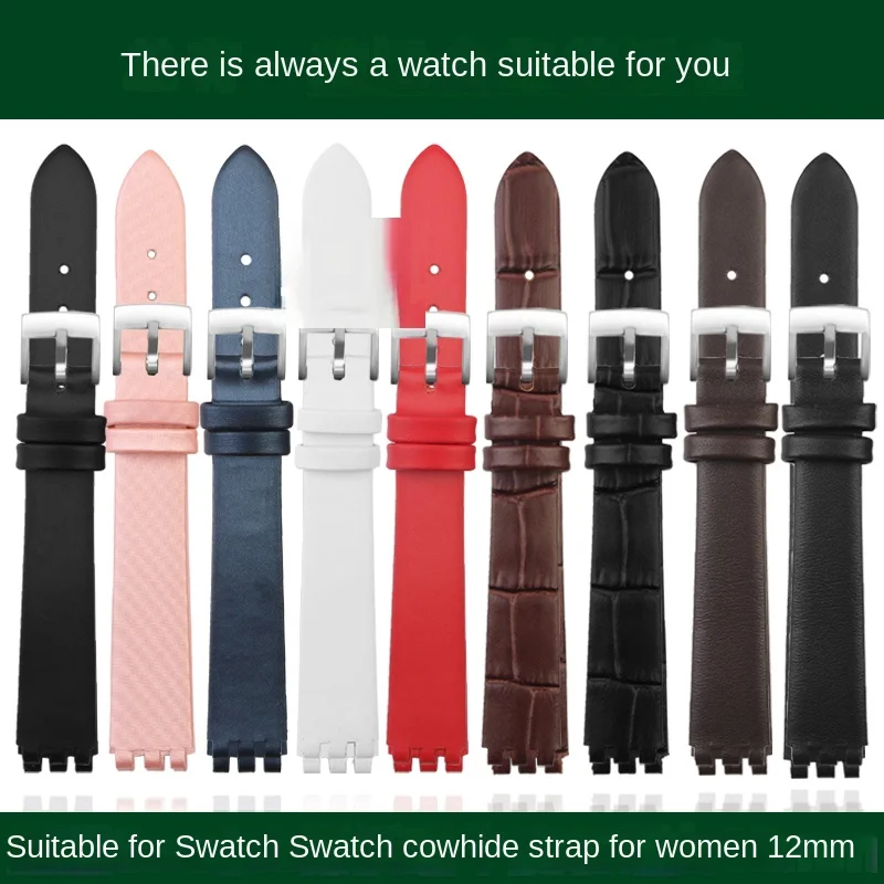 Watch band Suitable for Swatch Women's Genuine Leather Watch with Small Silk Strap and Cowhide Chain Accessories 12mm
Watch band Suitable for Swatch Women's Genuine Leather Watch with Small Silk Strap and Cowhide Chain Accessories 12mm