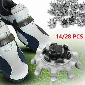 Crampons de Golfe Confiáveis e Úteis: Eleve seu Jogo com Tração Inigualável 12 14/28 Pcs Golf Spikes Golf Fast-Wist Studs Cleats Golf Shoes Spikes 2.7x1.2CM For FootJoy Quick Torsion Cleat Replacement