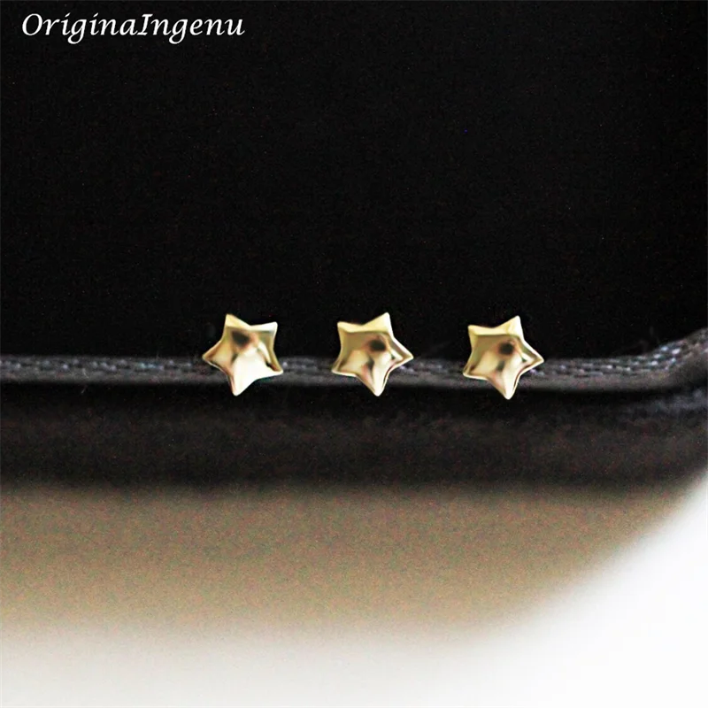 

Solid 9K Gold Stars Stud Earrings Dainty Women Earrings 9k Gold Jewelry Minimalist Tarnish Resistan Gold Fine Jewelry