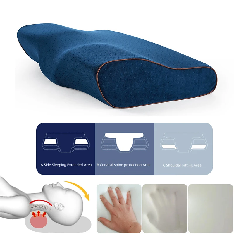 

Memory Foam Pillow Support Cervical Vertebra Sleep Aid Slow Rebound Memory Butterfly Pillows Neck Spine Bedding Sleeping Pillows