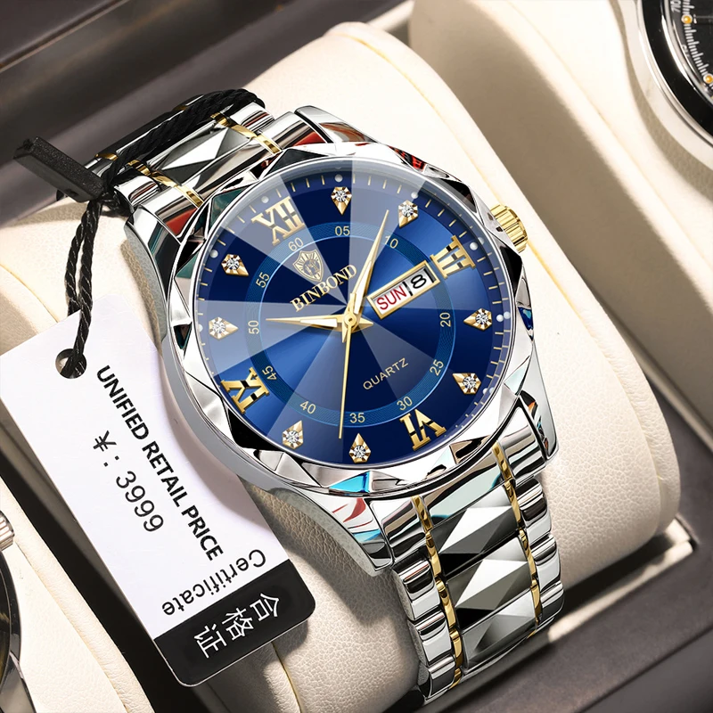 BINBOND Luxury Man Wristwatch Waterproof Luminous Chronograph Watch for Men Stainless Steel Men's Quartz Watches reloj hombre
BINBOND Luxury Man Wristwatch Waterproof Luminous Chronograph Watch for Men Stainless Steel Men's Quartz Watches reloj hombre