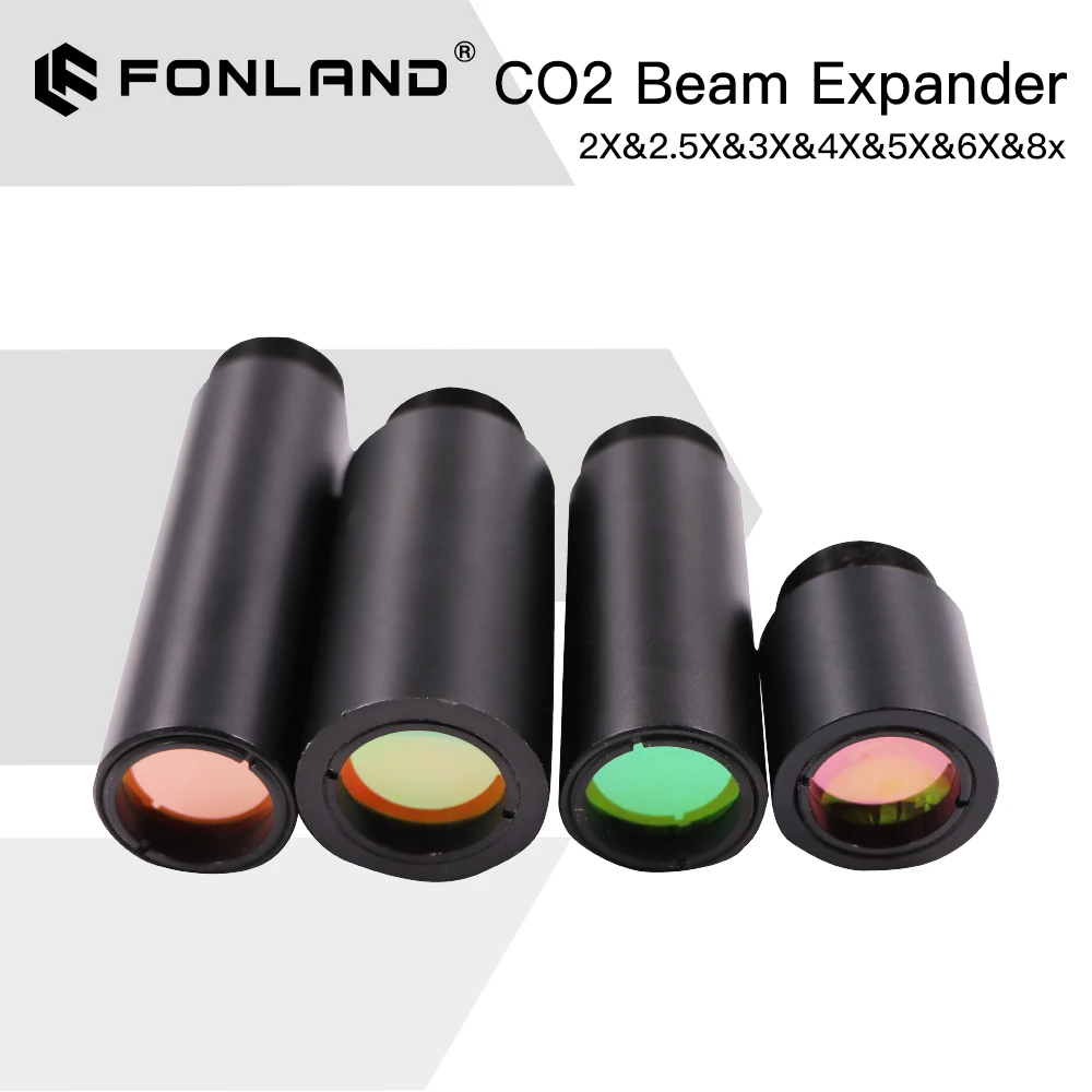 

Fonland CO2 laser 10600nm Laser Beam Expander 2X 2.5X 3X 4X 5X Galvanometer Laser Marking Lenses Optics Beam Expand Parts