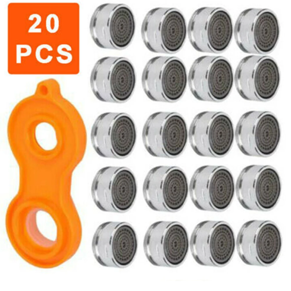 20Pcs Faucet Aerators Water Saving M24 Aerator Faucet Tap Replace Filter Nozzle With Wrench Bathroom Kitchen Faucet Supplies
20Pcs Faucet Aerators Water Saving M24 Aerator Faucet Tap Replace Filter Nozzle With Wrench Bathroom Kitchen Faucet Supplies