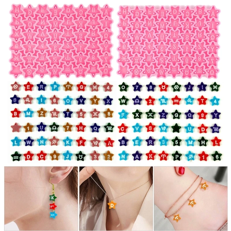 R3MC антипригарная силиконовая форма с 3D звездами и буквами для самостоятельного изготовления брелоков, ювелирных изделий, подвесок
R3MC антипригарная силиконовая форма с 3D звездами и буквами для самостоятельного изготовления брелоков, ювелирных изделий, подвесок