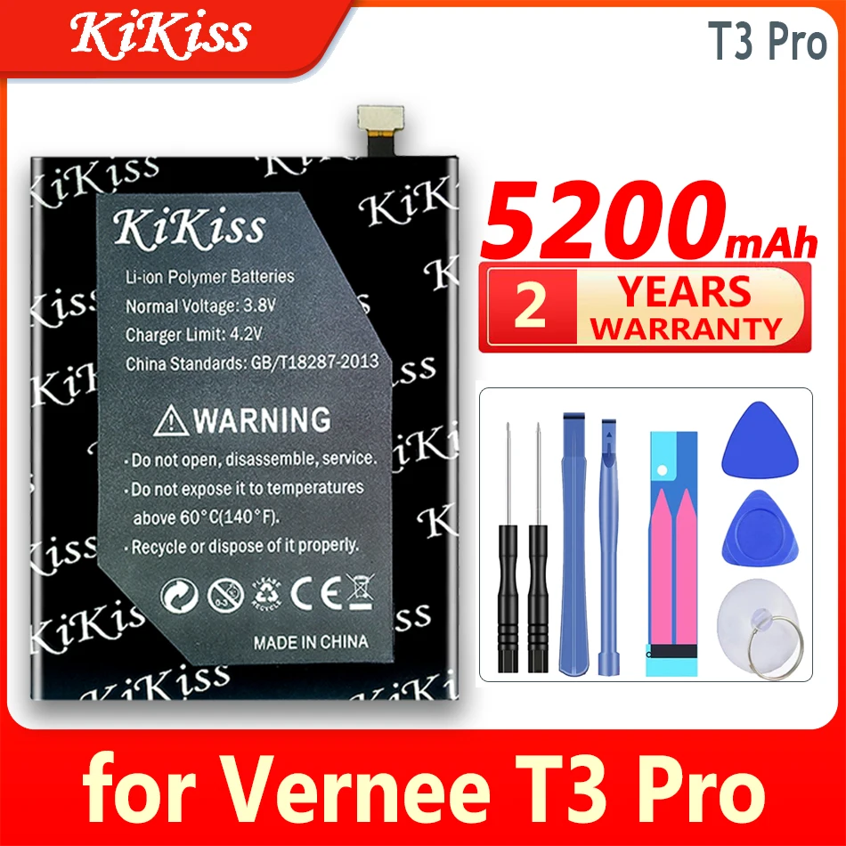 

5200mAh KiKiss Battery for DOOOGEE 476180P for Vernee T3 Pro