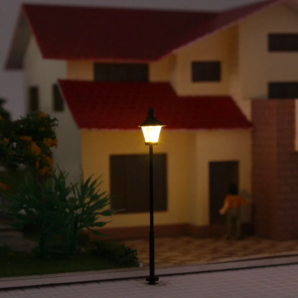 10 Pieces Of LED Park Lanterns 45mm N Scale 1:160 Model Railway Bonsai Decoration Perfect For Rail & Building Layout
10 Pieces Of LED Park Lanterns 45mm N Scale 1:160 Model Railway Bonsai Decoration Perfect For Rail & Building Layout