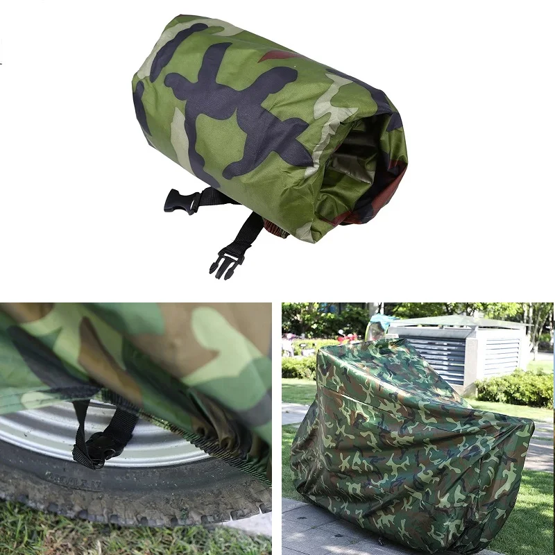 

Outdoor 190T Camouflage Universal UV Waterproof Rain Dustproof Motorbike Scooter Covers For Motorcycle Protector Case