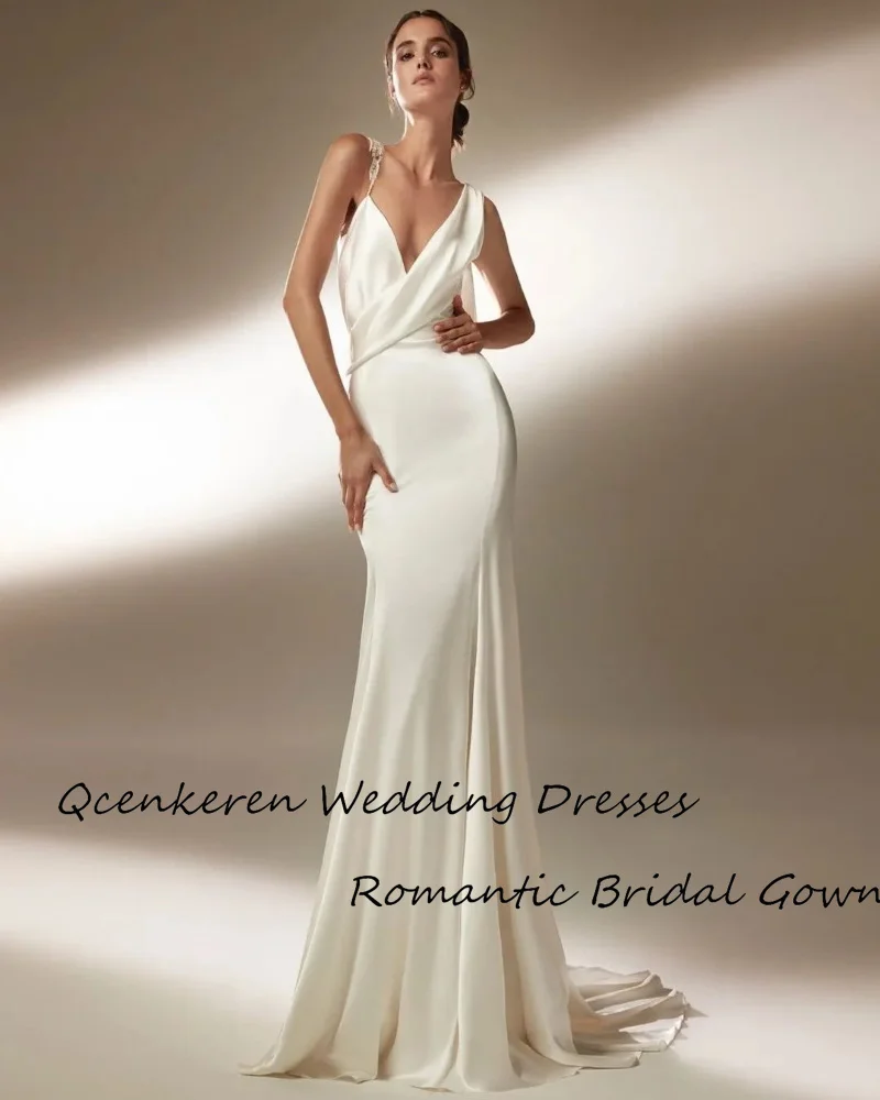 Qcenkeren Vestido de novia Floor-Length Trumpet Elegant Lace Backless V-Neck Wedding Dress For Sexy Women Bridal Gown 2024
Qcenkeren Vestido de novia Floor-Length Trumpet Elegant Lace Backless V-Neck Wedding Dress For Sexy Women Bridal Gown 2024