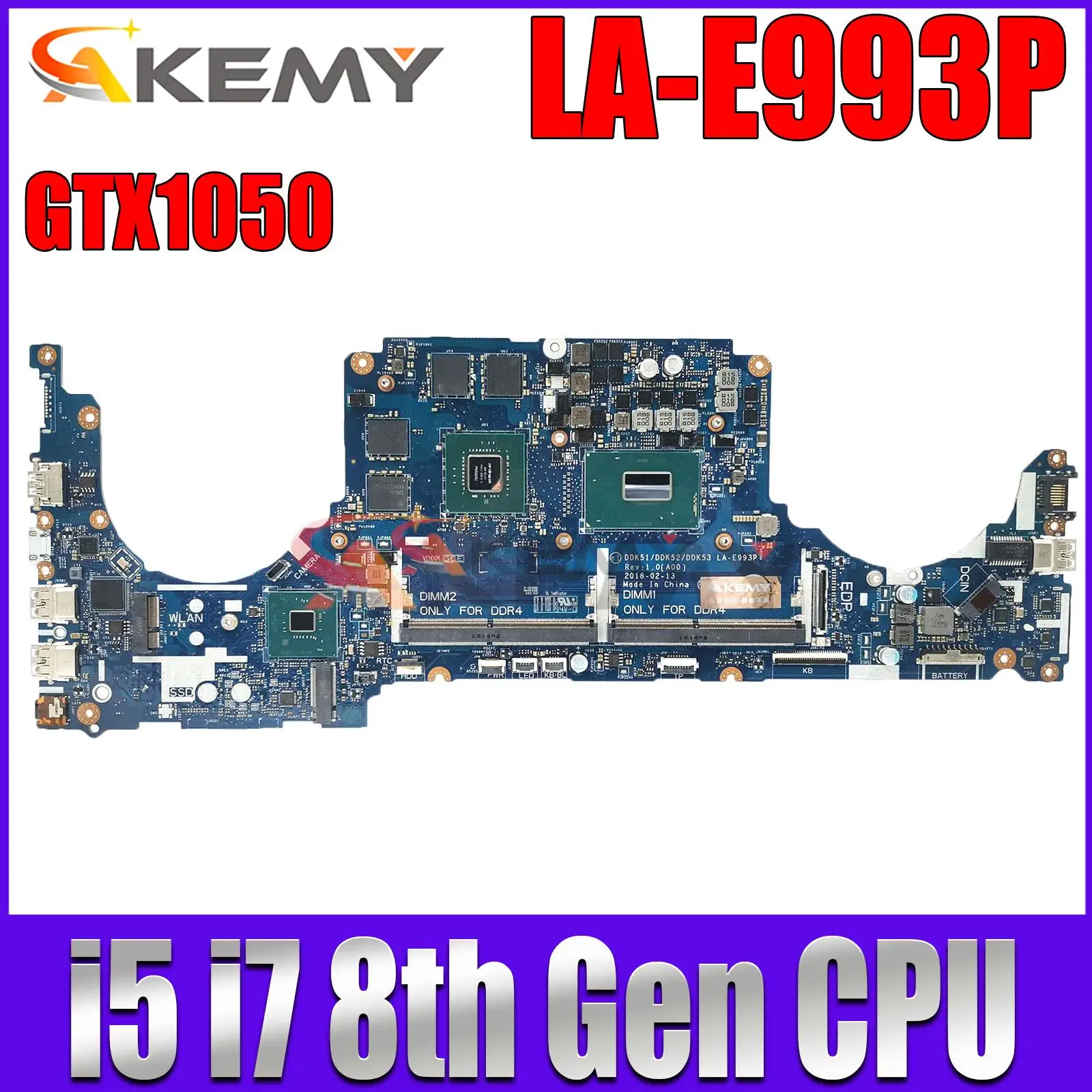 For DELL G5 5587 G7 7588 7580 Inspiron 7577 7570 Notebook Mainboard LA-E993P with i5 i7 8th Gen CPU Motherboard GTX1050
For DELL G5 5587 G7 7588 7580 Inspiron 7577 7570 Notebook Mainboard LA-E993P with i5 i7 8th Gen CPU Motherboard GTX1050