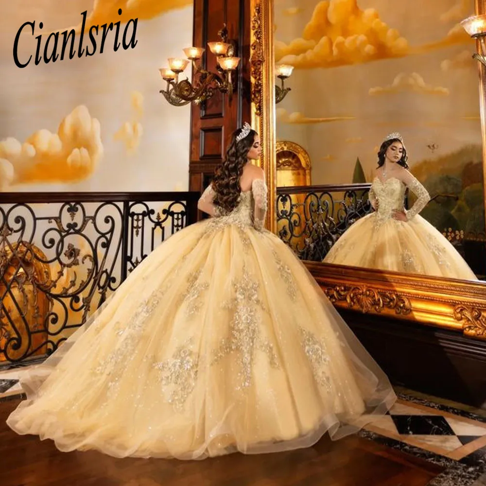 Sweet 16 Princess Quinceanera Dresses Long Sleeves Tulle Formal Pageant Ball Gown for Girls Vestidos De Anos robe
Sweet 16 Princess Quinceanera Dresses Long Sleeves Tulle Formal Pageant Ball Gown for Girls Vestidos De Anos robe