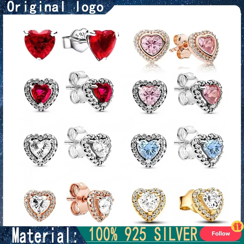 New 925 Sterling Silver Sparkling Eternal Love Original Women's Noble Heart Logo Earrings Fashion DIY Charm Jewelry Gift
New 925 Sterling Silver Sparkling Eternal Love Original Women's Noble Heart Logo Earrings Fashion DIY Charm Jewelry Gift